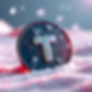 Tether USDT logo with a frozen symbol, representing US government's action against Iranian transactions