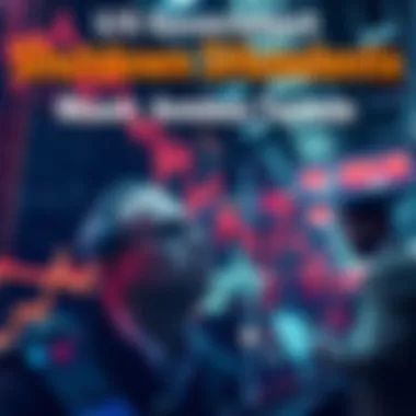 Financial market graph displaying decline with worried investors