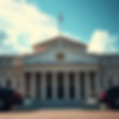 US Treasury building with a Bitcoin symbol representing the announcement about Bitcoin mixers being lawful