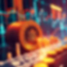 An illustration showing a digital financial system with stablecoins and the US Treasury logo, symbolizing a new era in finance.