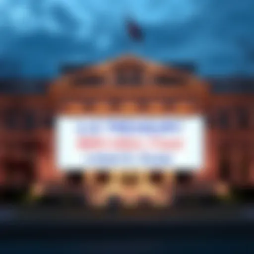 A graphic showing the US Treasury building with a sign indicating sanctions against North Korean fraud operations