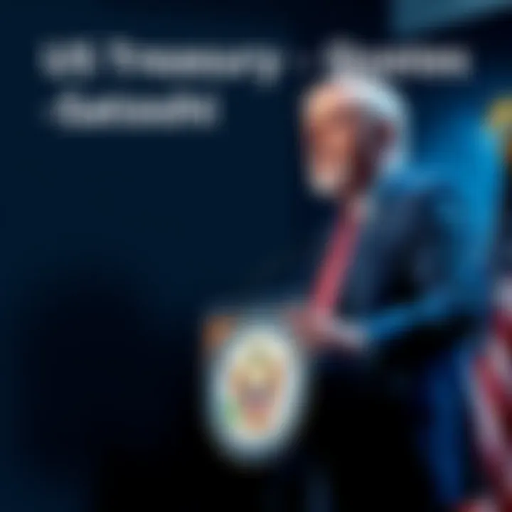 US Treasury Secretary at a podium referencing Satoshi Nakamoto during a speech about cryptocurrency