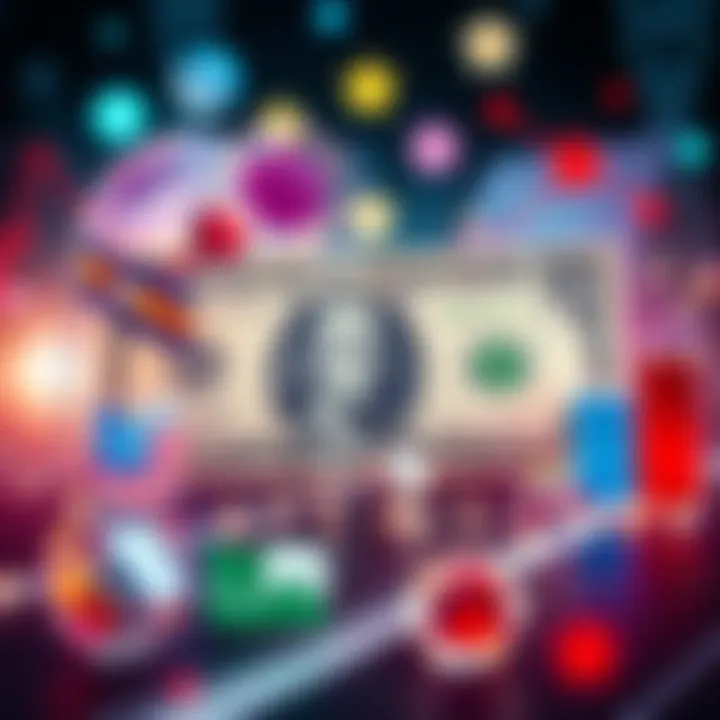 U.S. Dollar with Economic Symbols A U.S. dollar bill surrounded by symbols of inflation, economy, and global markets, representing the factors that support its value.