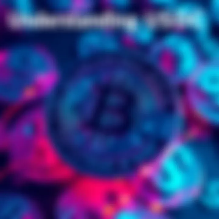 Graphic showing USDC stablecoin symbol with dollar signs and digital currency elements, representing its role in the economy