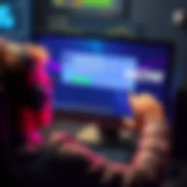 User frustrated with frozen funds A frustrated user looking at a computer screen with a ChangeNOW logo, showing a locked fund message for a cryptocurrency transaction.