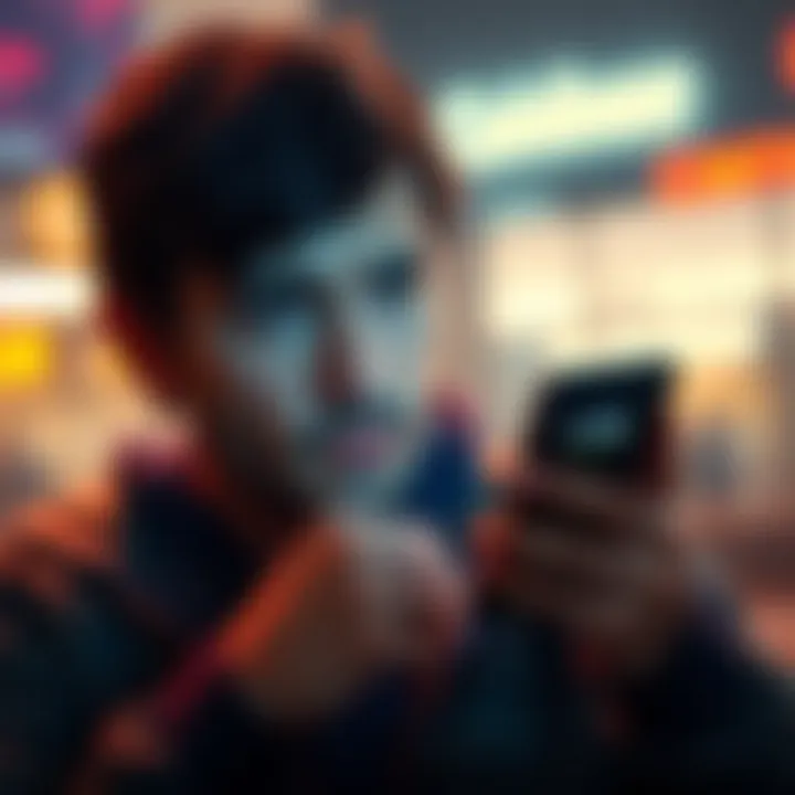 A person looking confused and upset while checking their Coinbase account on a smartphone, showing a message about a deleted €7500 transaction.