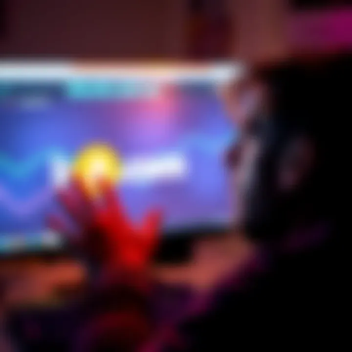 A person looking frustrated at a computer screen displaying bitcoin.com.au