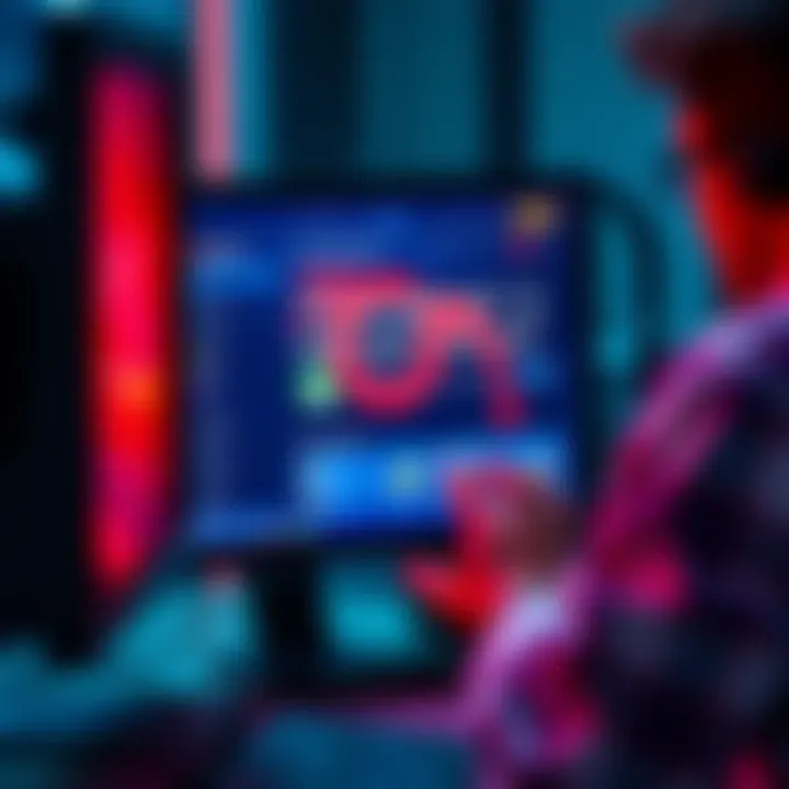 A person looking at the DOVU staking page on a computer, trying to find the stake button