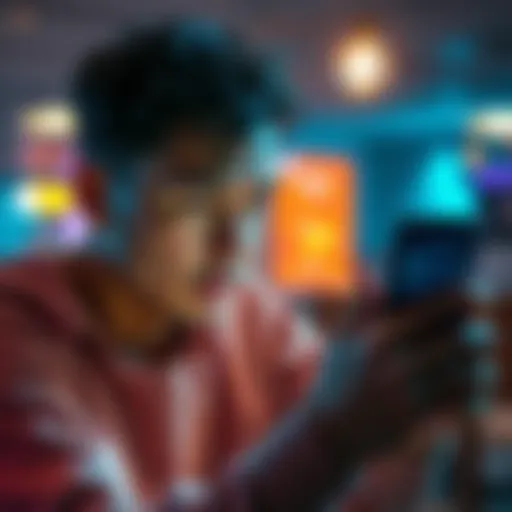 A concerned person looking at their phone with a shocked expression after being notified of account closure