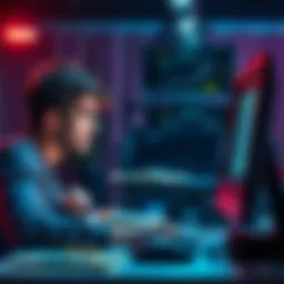 User looks worried as they check their account status on a computer, with a large amount of money on hold and no updates after 15 days.