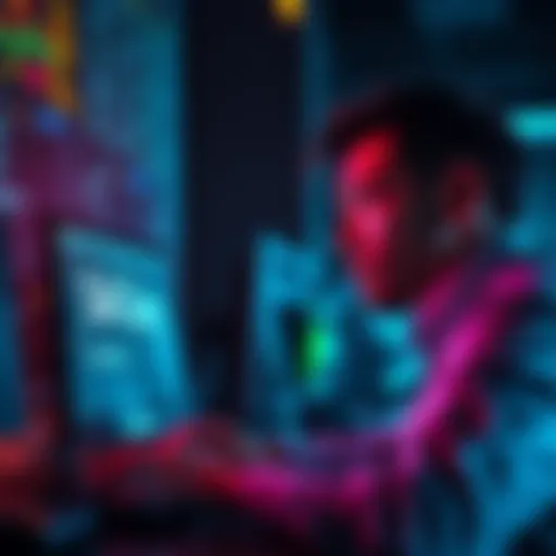 A person looking stressed while staring at a computer screen displaying a long waiting time for Allnodes staking.