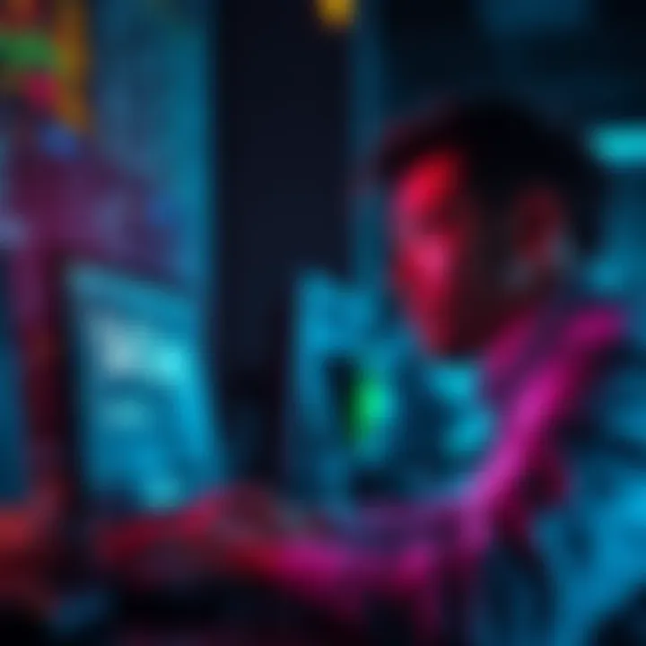 A person looking stressed while staring at a computer screen displaying a long waiting time for Allnodes staking.