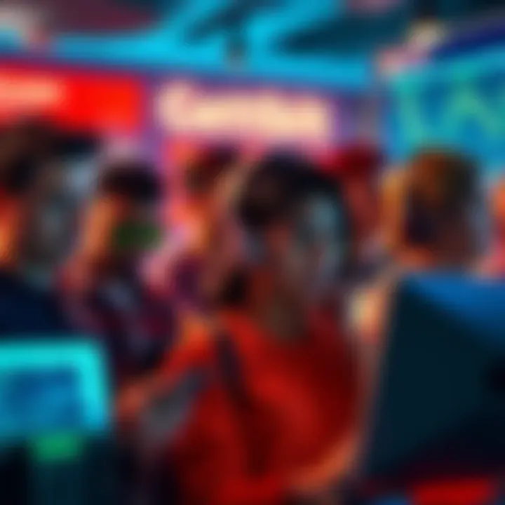 A group of people looking at screens with disappointment after using different cryptocurrency exchanges, missing Getbit's user-friendly design.