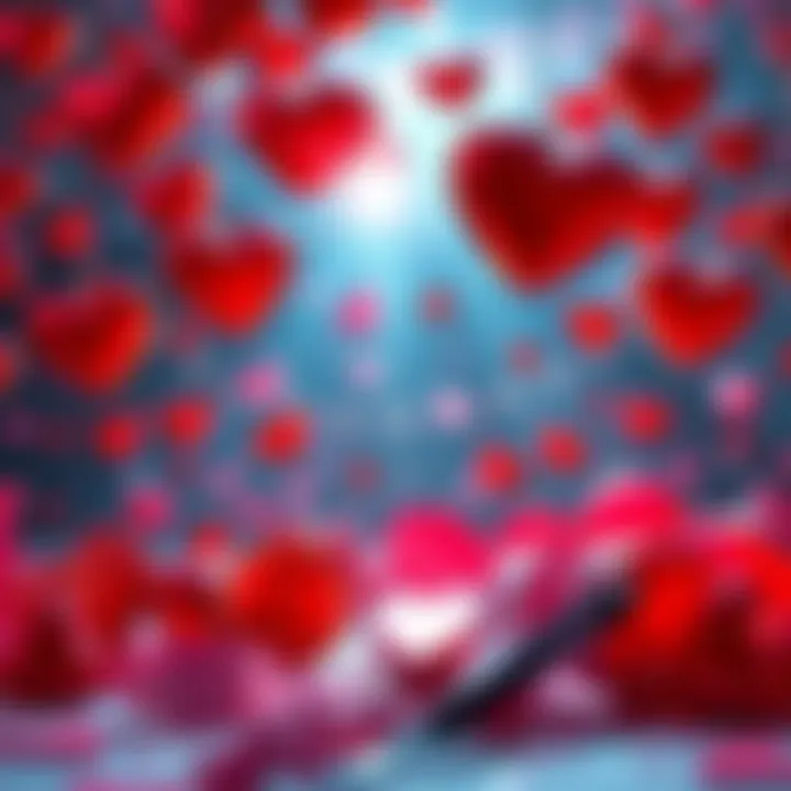 A festive image showing hearts and crypto symbols to celebrate Valentine's Day with BitMart deals.