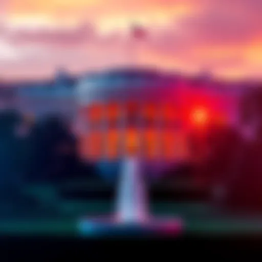 Vechain logo and White House symbols representing partnership for blockchain initiatives