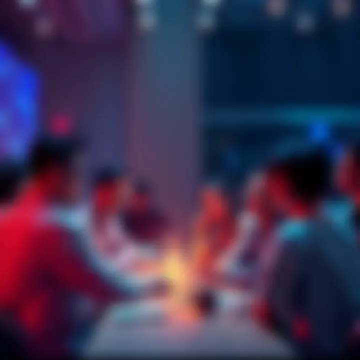 People engaging in a discussion about VeChain technology and its recent developments