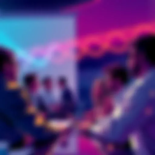 People engaging in a discussion about Vechain blockchain updates and innovations