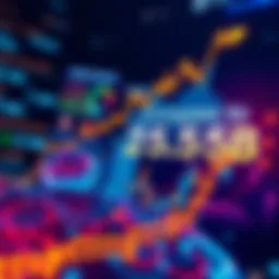 Visual representation of rising investment in crypto infrastructure with financial graphs and charts