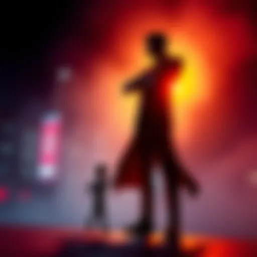 A smaller figure symbolizing video stands tall with confidence, overshadowing a larger figure representing traditional media, highlighting the strength in perception.