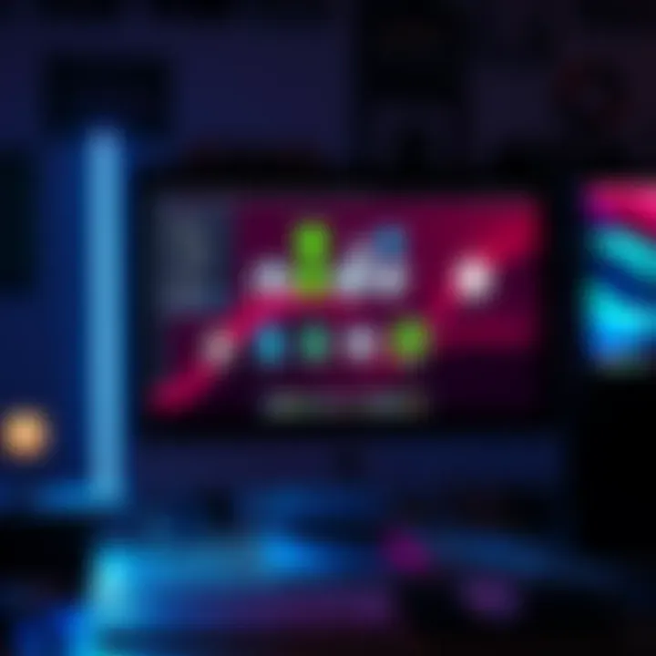 An overview of a pre-2014 iMac running a node with various operating systems displayed on the screen.
