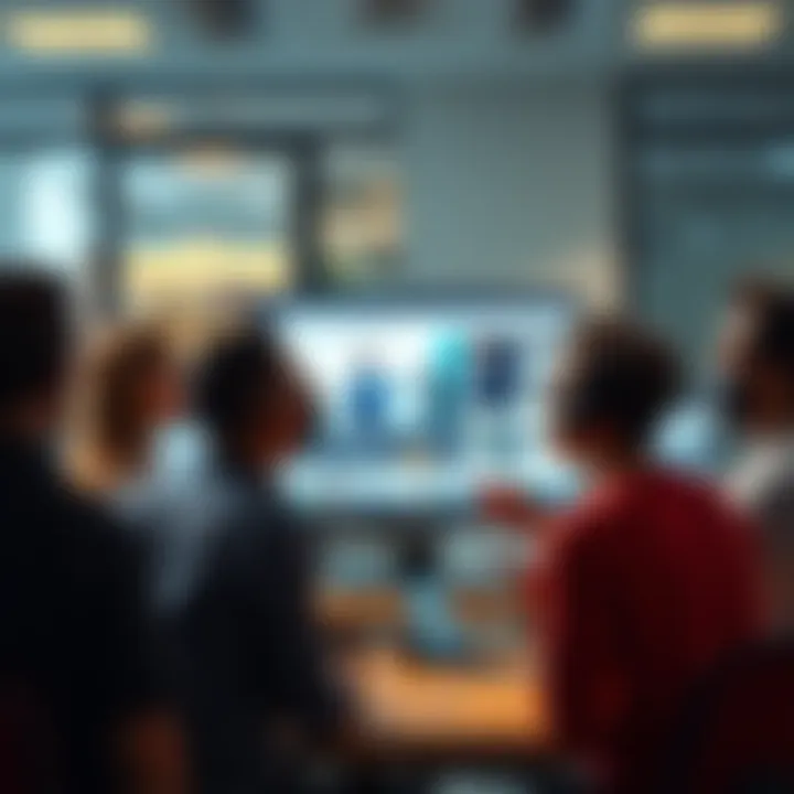 A group of people looking at a computer screen showing a viral screenshot, engaged in conversation about its legitimacy.
