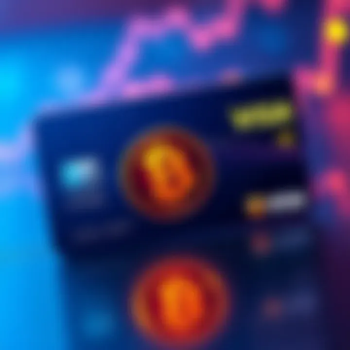 Visa Card with Cryptocurrency Logo A Visa credit card featuring a prominent cryptocurrency logo, symbolizing the partnership between traditional finance and digital currency.