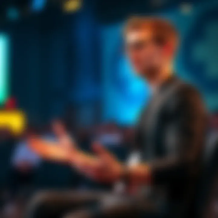 Vitalik Buterin speaking at a conference about Ethereum's future and new strategies