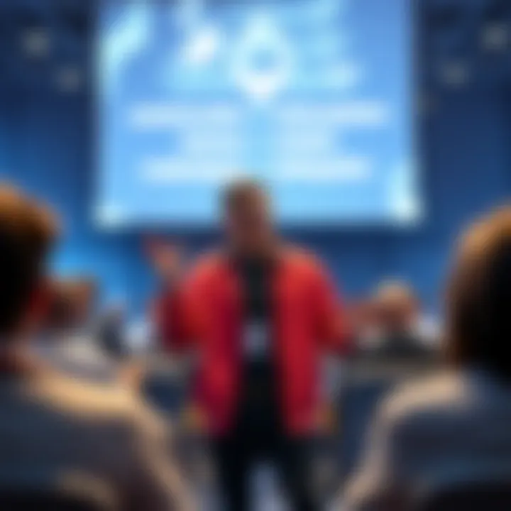 Vitalik Buterin speaking at a conference about making Ethereum easier to use