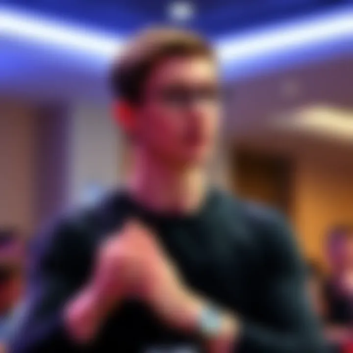 Vitalik Buterin sharing his vision for Ethereum's future regarding decentralization, privacy, and security at a public event.