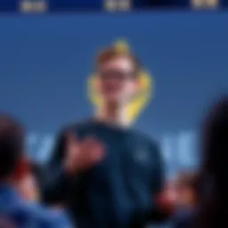 Vitalik Buterin discusses Ethereum security Vitalik Buterin speaking at a conference about why Binance's attack on Ethereum would be unsuccessful, with a backdrop of Ethereum's logo