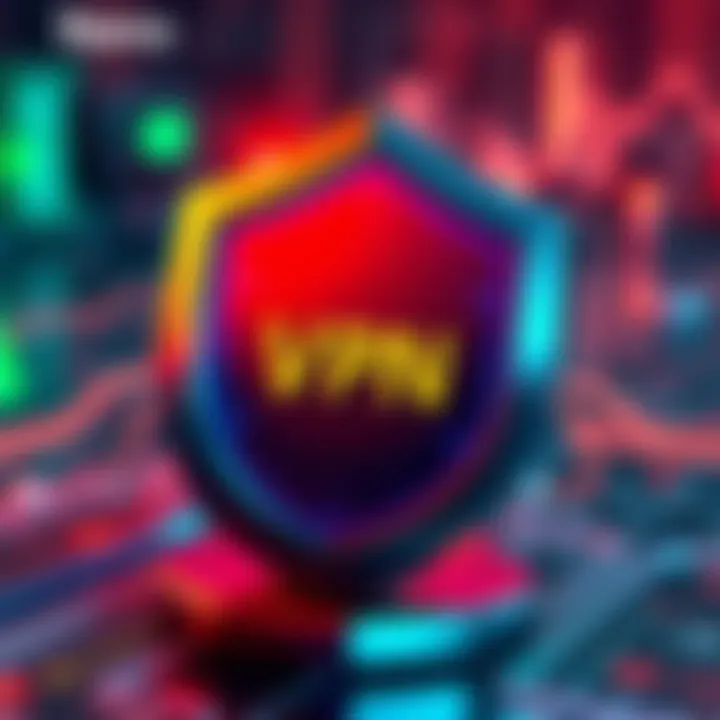 Secure VPN Access with Nano Payment A visual representation of a secure VPN service featuring Nano cryptocurrency as a payment option.