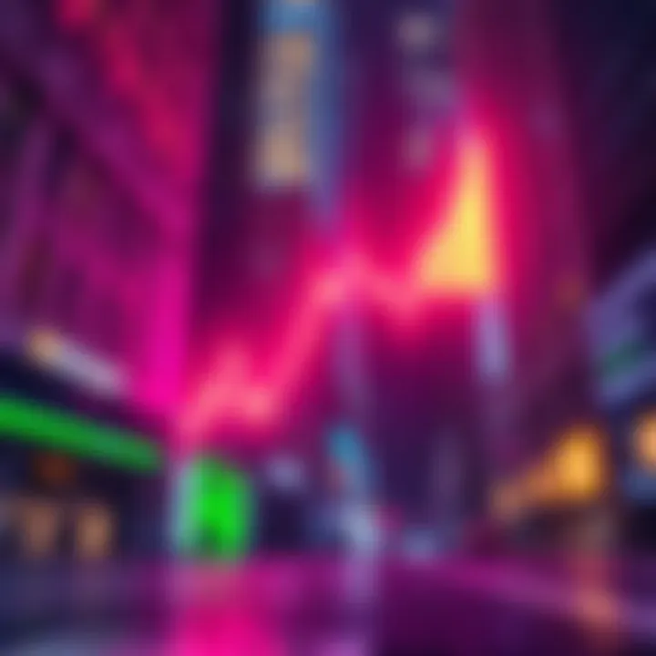 Wall Street Decline and Crypto Rise A graphic showing the downward trend of Wall Street indexes and an upward spike for Bitcoin prices.