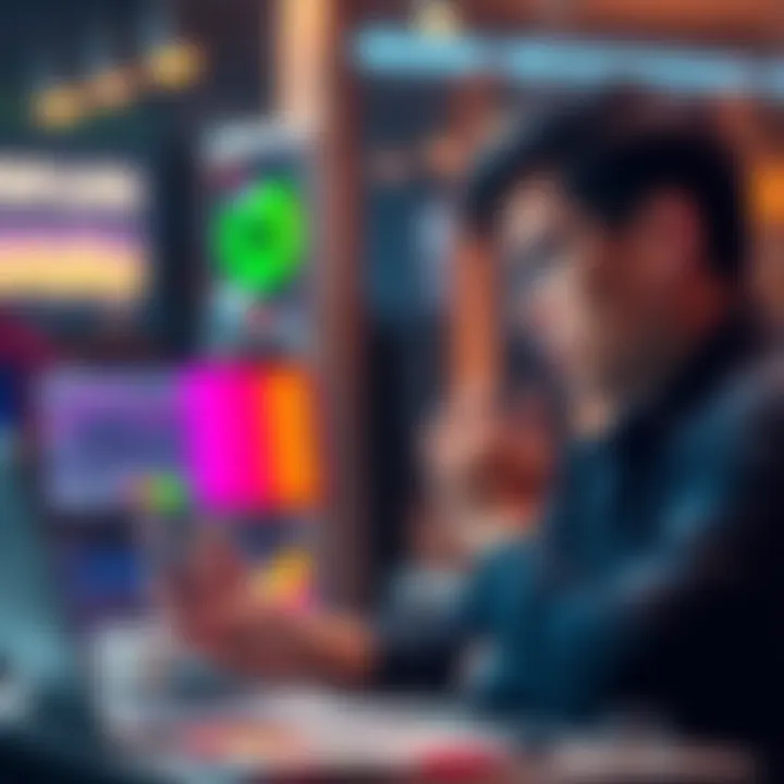 Person analyzing wallet activity with CredScore A person reviewing risk scores and summaries generated by the CredScore tool for wallet activity analysis