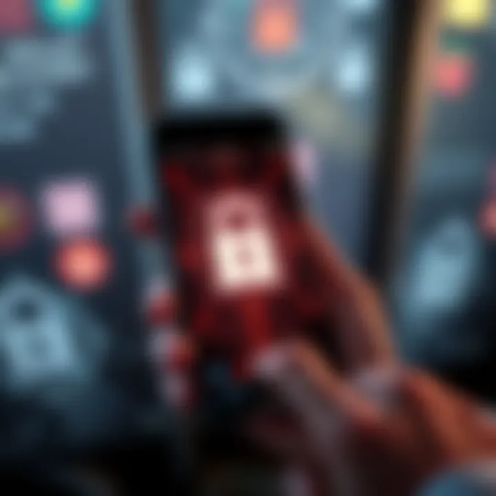 A person holding a smartphone with security lock symbols and a digital wallet on the screen, symbolizing wallet recovery using a recovery seed.