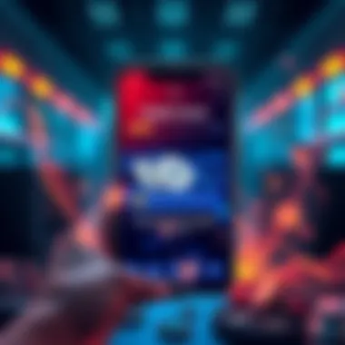 A phone screen showing a wallet app with a flashing warning and vanishing funds graphic