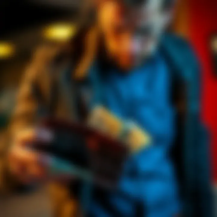 Individual looking worried while inspecting an empty wallet for missing cash