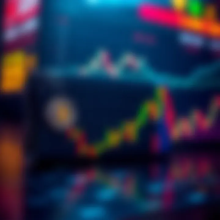 A digital representation of a cryptocurrency wallet alongside a trading graph showing profits.