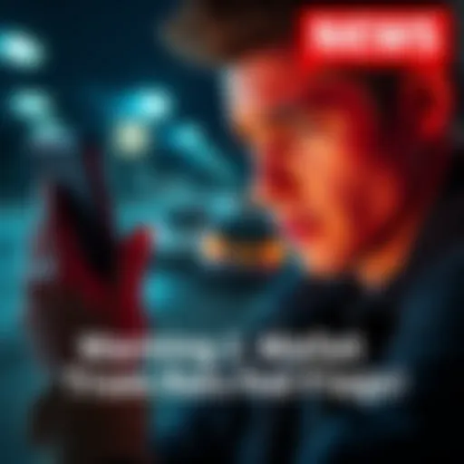 A concerned person looking at their phone showing a notification about unauthorized wallet transfer