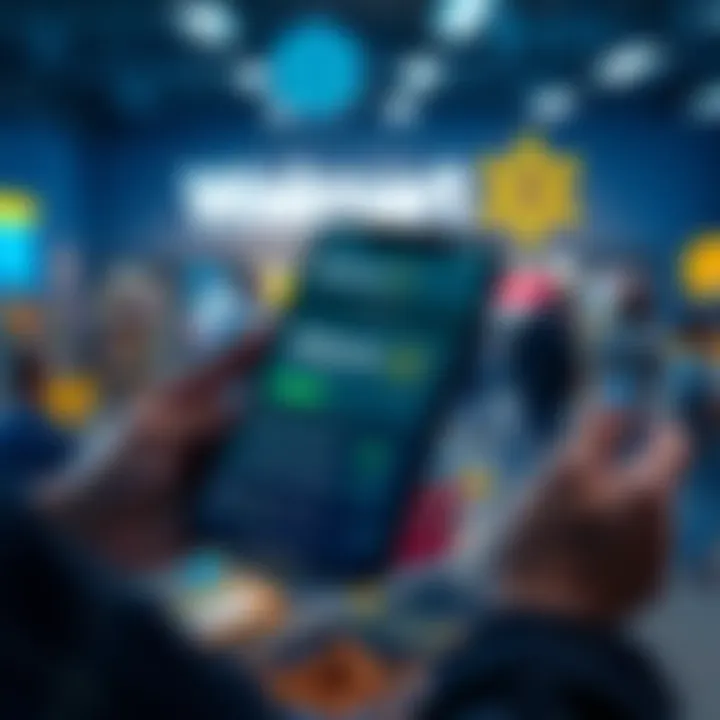 Walmart OnePay App Promotion Walmart's OnePay app interface showing cryptocurrency options for shoppers