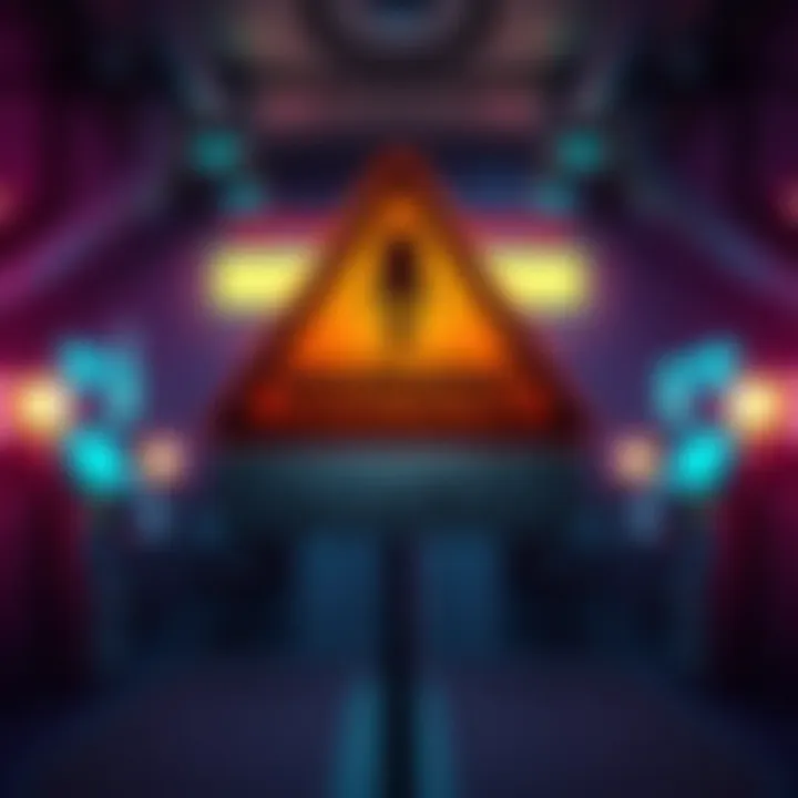 A bold warning sign indicating consequences for criticizing Richard Heart or HEX in forums.