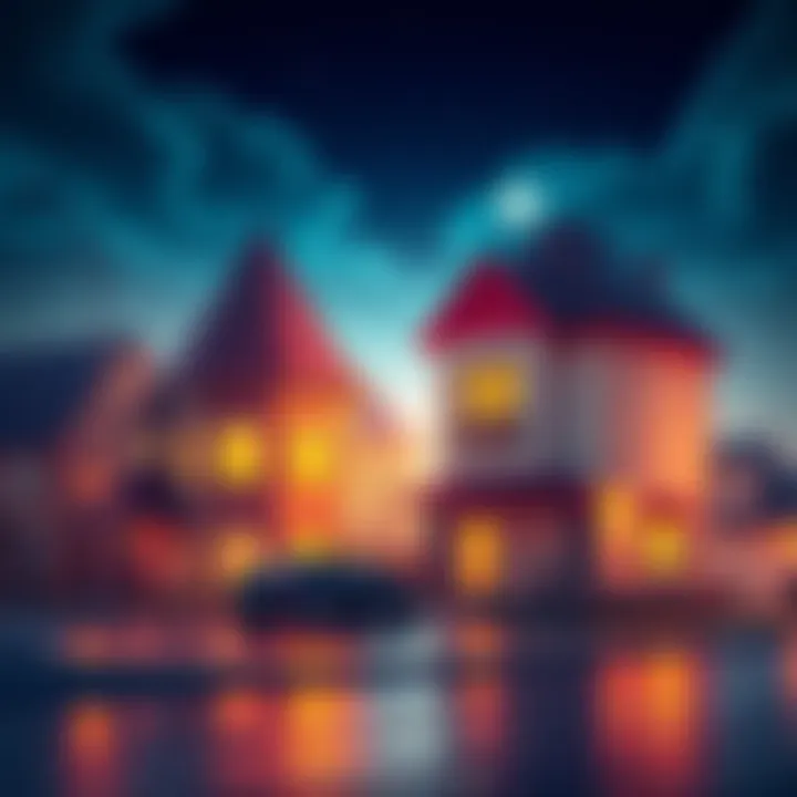 Conceptual illustration of wealth disparity affecting housing market dynamics