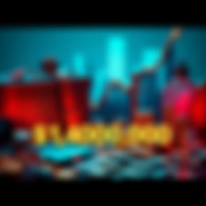 A symbolic representation of financial growth featuring luxury items and investment charts