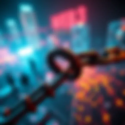 A visual representation of stalled Web3 projects due to ongoing wars, featuring a broken chain symbolizing disruption in development and funding.