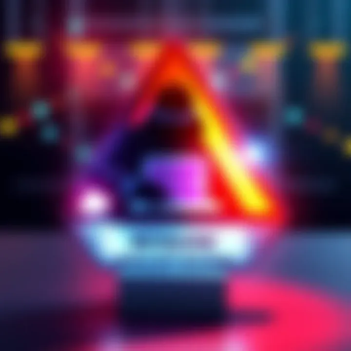 Illustration of a warning sign with a digital wallet and hacker silhouette