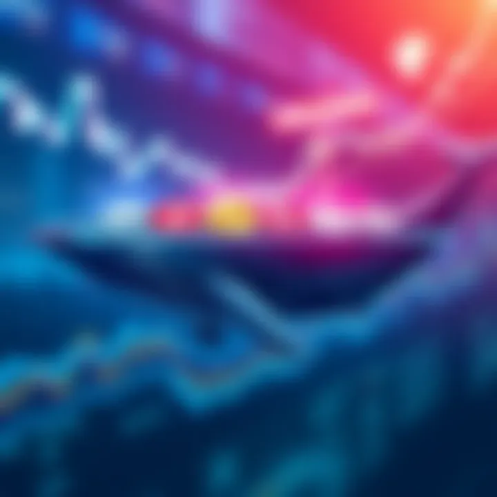 A visual representation of a cryptowhale borrowing against ETH dips, showing a chart with upward and downward trends in cryptocurrency values alongside stablecoins, symbolizing investment tactics over...