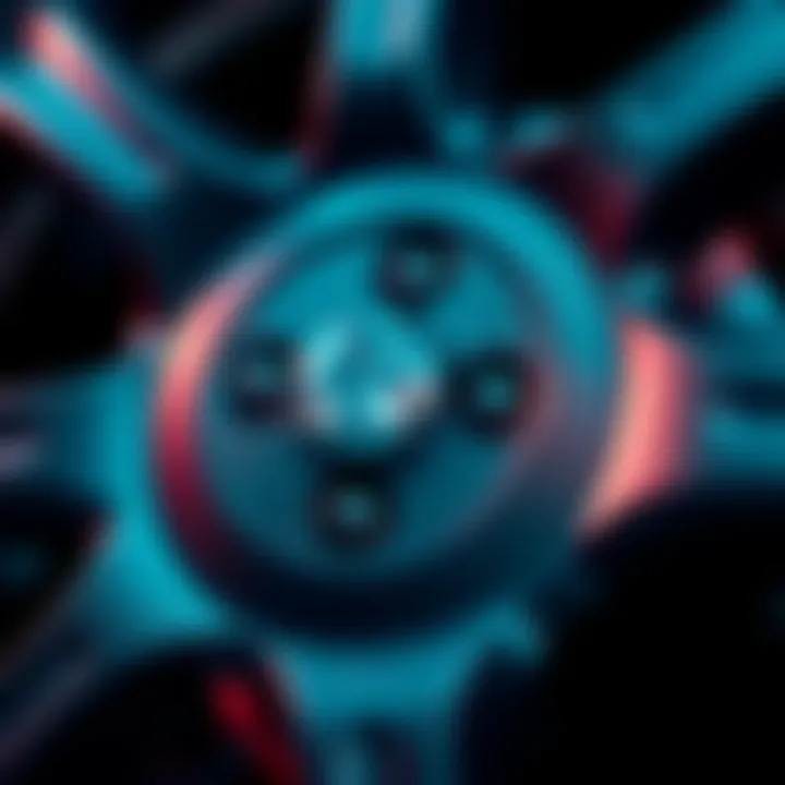 Wheel without diamonds A close-up of a wheel missing its diamond features, showing a smooth surface and no landmarks for guidance.