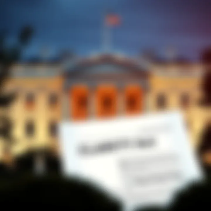 A graphic showing the White House with a document labeled CLARITY Act nearing completion