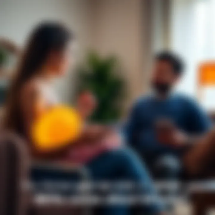 A woman shares her interest in Bitcoin with her husband in their living room, symbolizing a shift in attitudes towards cryptocurrency during a bear market.