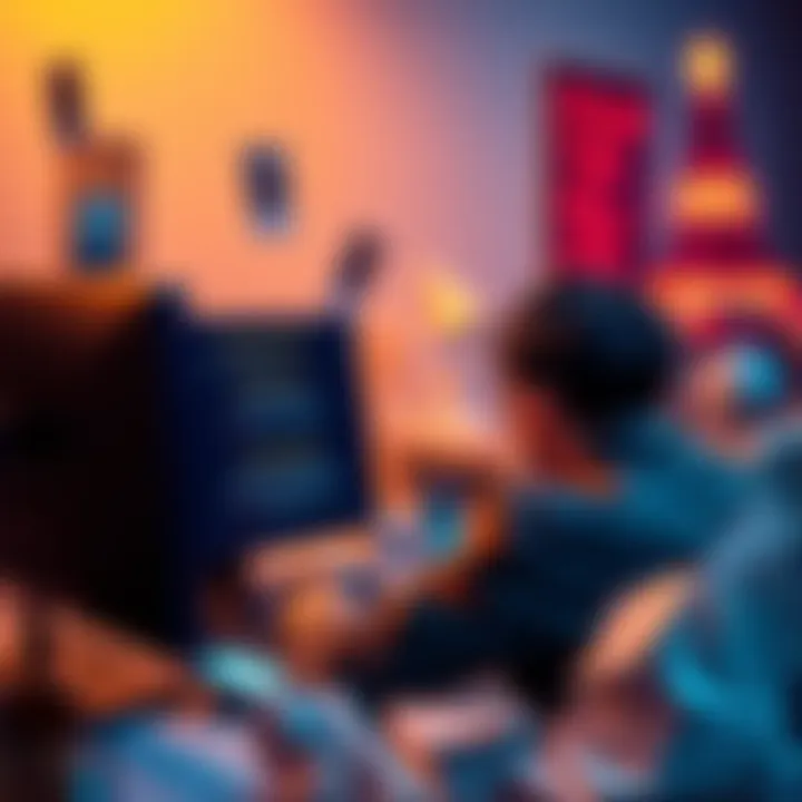 A frustrated person sitting at a computer, showing a screen with error messages related to wire transfers, surrounded by unacknowledged bank statements.