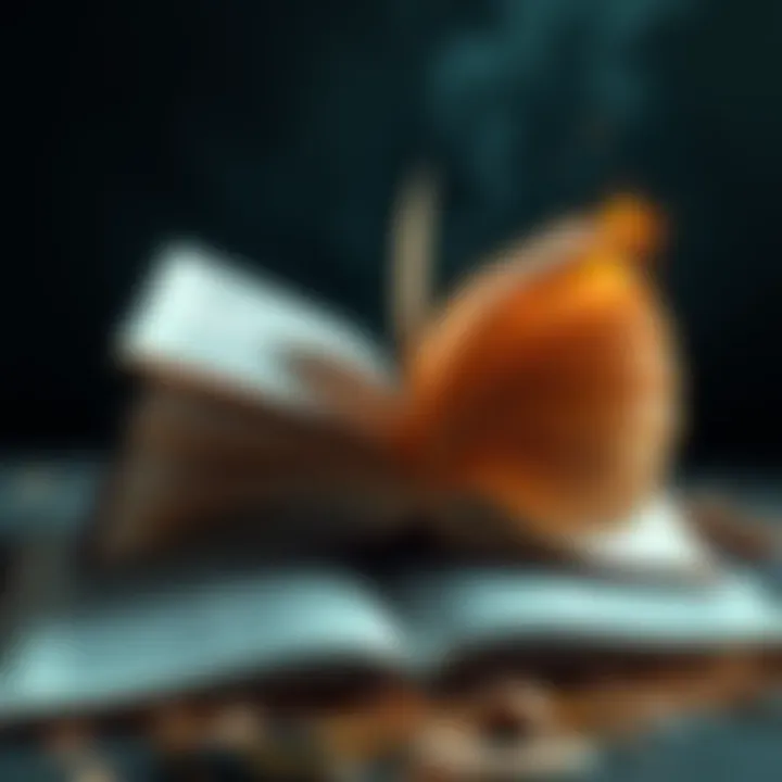 An open book with pages turning, symbolizing timeless wisdom and ideas lasting through the ages.